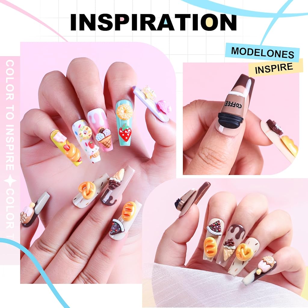MAYCREATE® 3D Cartoon Nail Charms 12-Style Kawaii Sweetly Stylish Nail Art Charms DIY Nail Art Supplies Charms Craft Charms, with Storage Box MAYCREATE® 3D Cartoon Nail Charms 12-Style Kawaii Sweetly Stylish Nail Art Charms DIY Nail Art Supplies Charms Craft Charms, with Storage Box